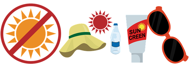heat stroke prevention, icons, stickers